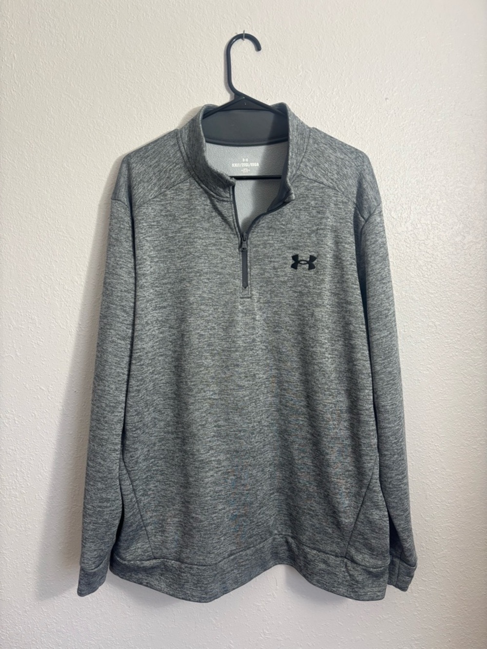 Under Armour Fleece Twist Heather Gray Quarter-Zip Pullover